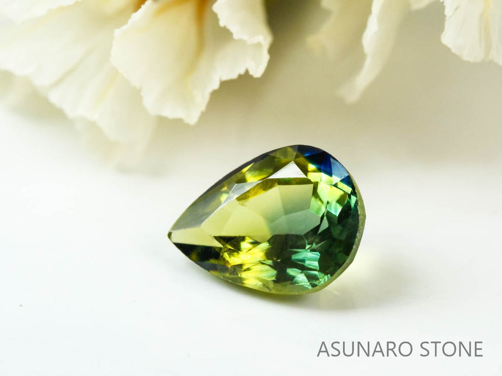 パーティーカラードサファイア  ペアシェイプ　 スリランカ産　0.86ct【220523-703】