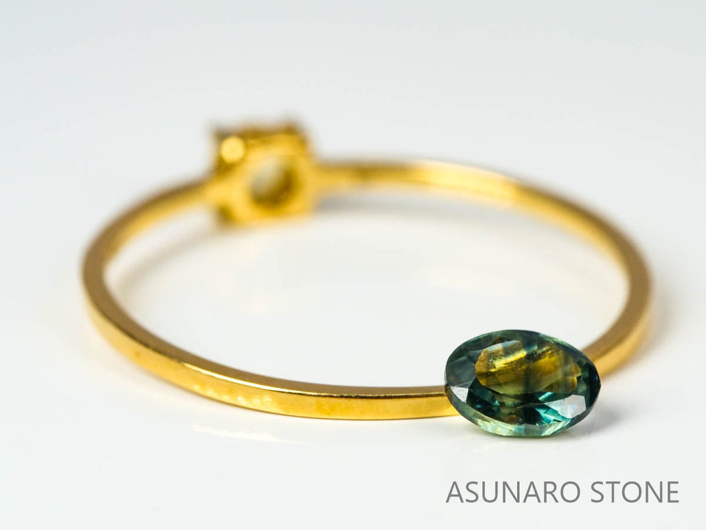 バイカラーサファイア 　オーバルカット　 スリランカ産　0.34ct【220523-704】