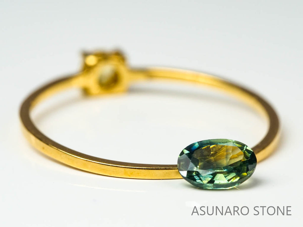 バイカラーサファイア 　オーバルカット　 スリランカ産　0.38ct【220523-705】