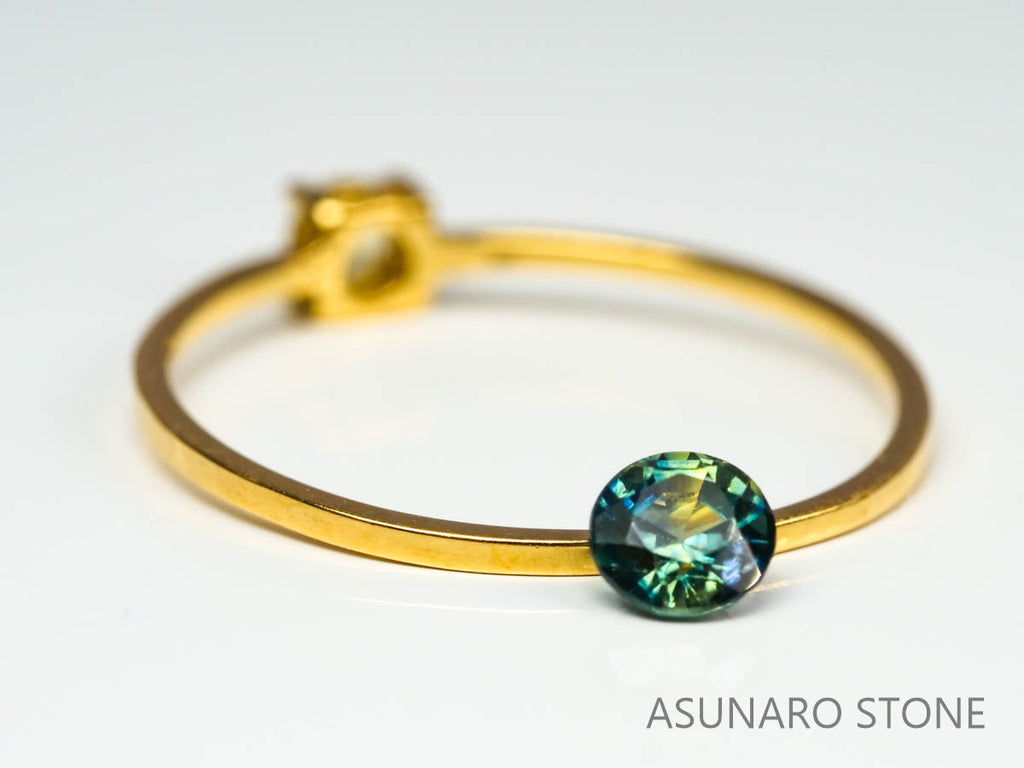 バイカラーサファイア 　ラウンドカット　 スリランカ産　0.34ct【220523-706】