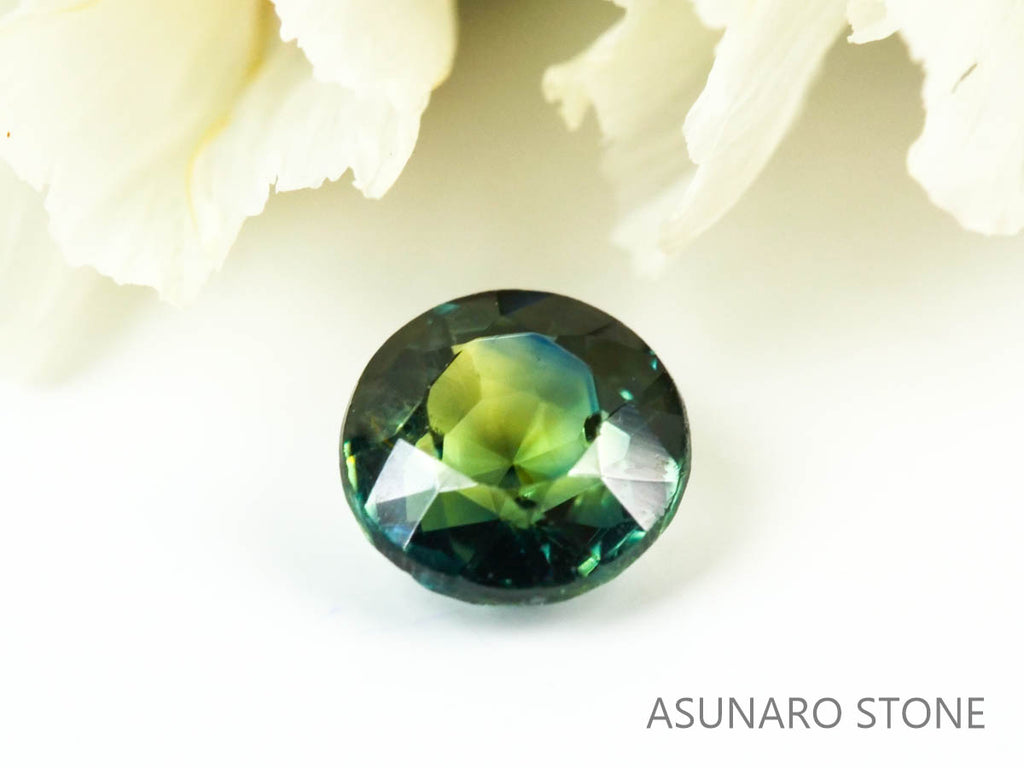 バイカラーサファイア 　ラウンドカット　 スリランカ産　0.35ct【220523-709】