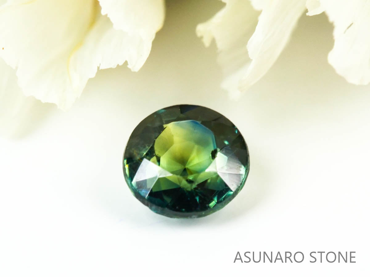 バイカラーサファイア 　ラウンドカット　 スリランカ産　0.35ct【220523-709】