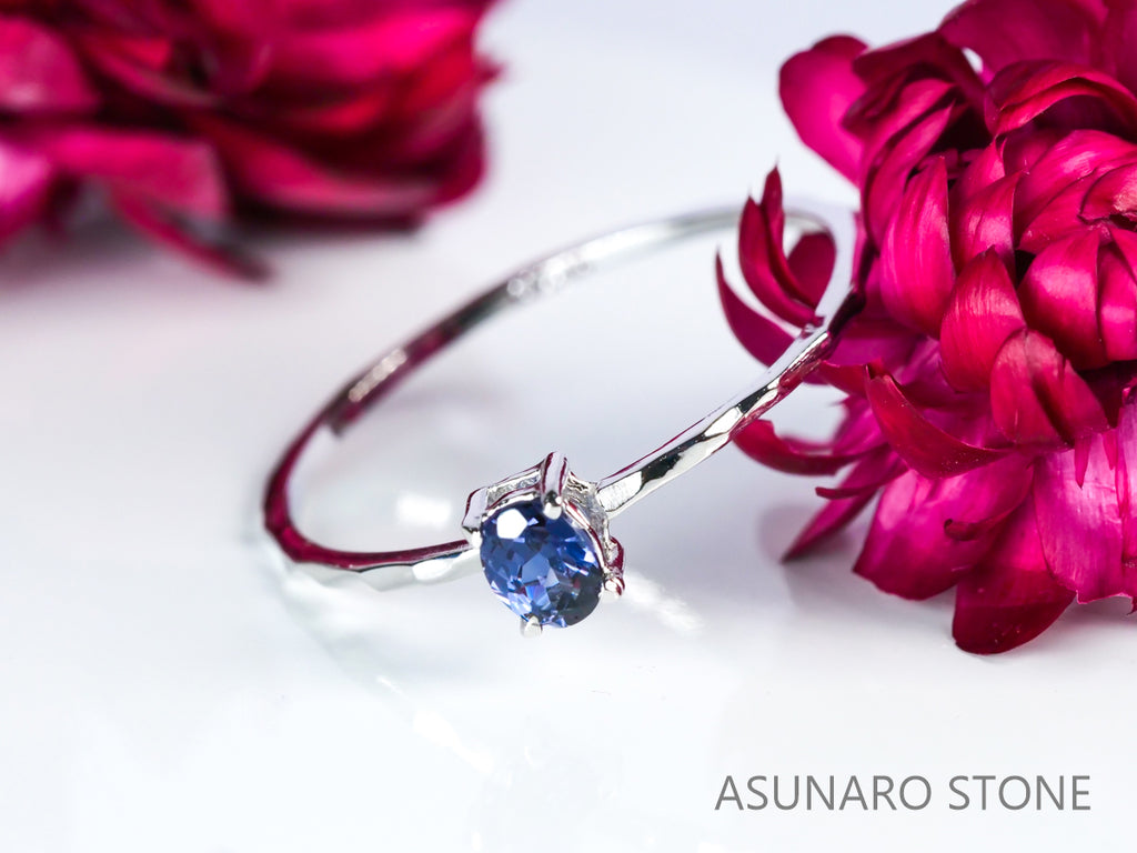 【お仕立て用】空枠番号：S27A　約1.2mm幅　槌目加工　リング枠　ダイヤなし【オーダージュエリー用】