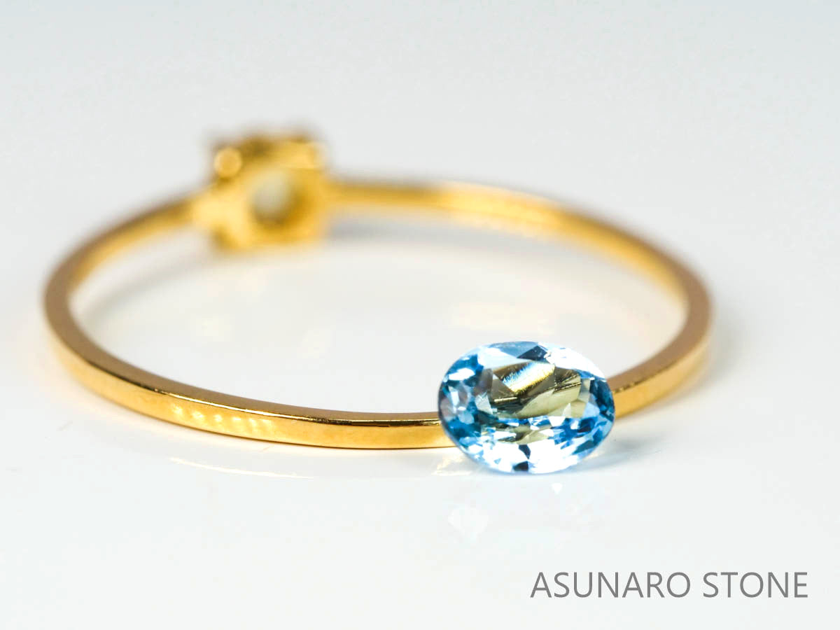 サンタマリアアクアマリン オーバルカット ブラジル産　0.26ct【220608-710】