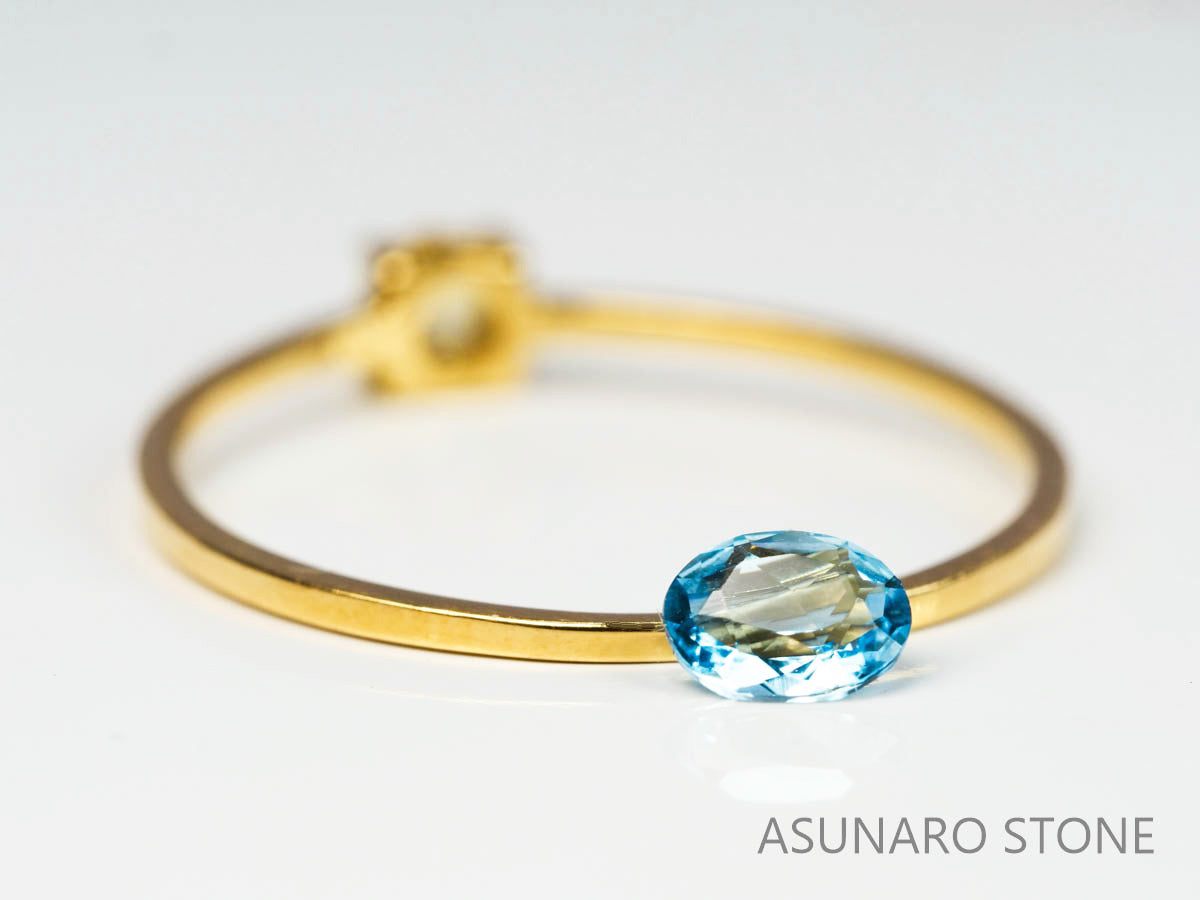 サンタマリアアクアマリン オーバルカット ブラジル産　0.21ct【220608-715】