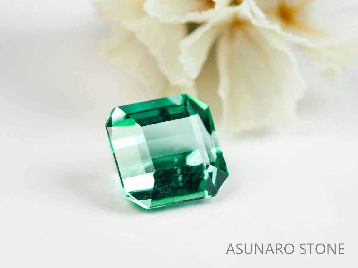 シーフォームトルマリン 　エメラルドカット 　アフガニスタン産  1.11ct　【220617-727】