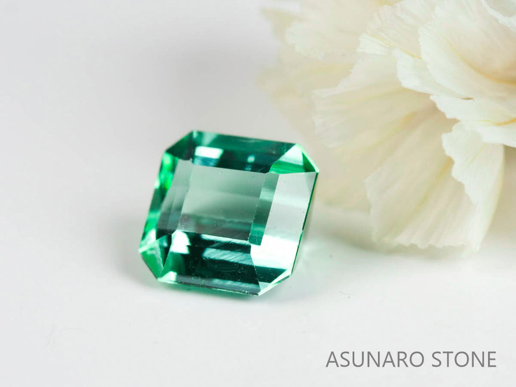 シーフォームトルマリン 　エメラルドカット 　アフガニスタン産  1.11ct　【220617-727】