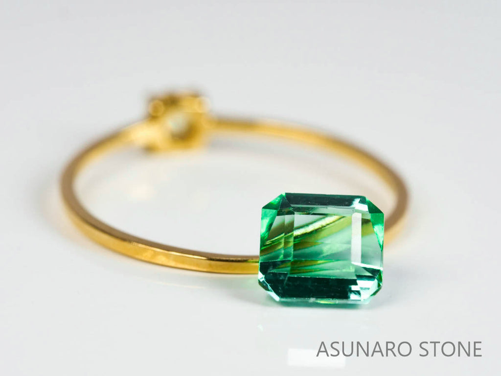 シーフォームトルマリン 　エメラルドカット 　アフガニスタン産  1.11ct　【220617-727】