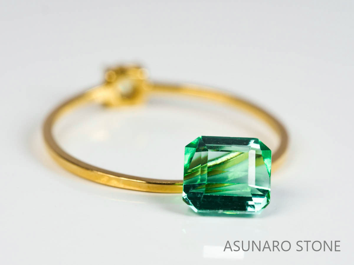 シーフォームトルマリン 　エメラルドカット 　アフガニスタン産  1.11ct　【220617-727】