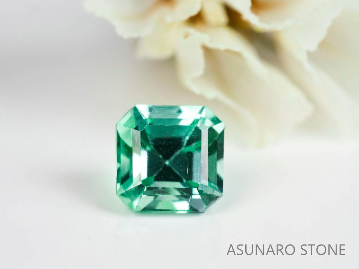 シーフォームトルマリン 　アッシャーカット 　アフガニスタン産  0.74ct　【220617-729】