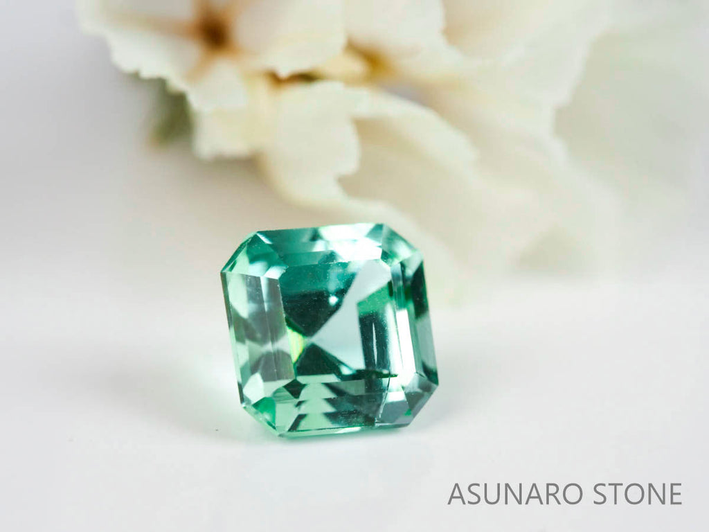 シーフォームトルマリン 　アッシャーカット 　アフガニスタン産  0.74ct　【220617-729】