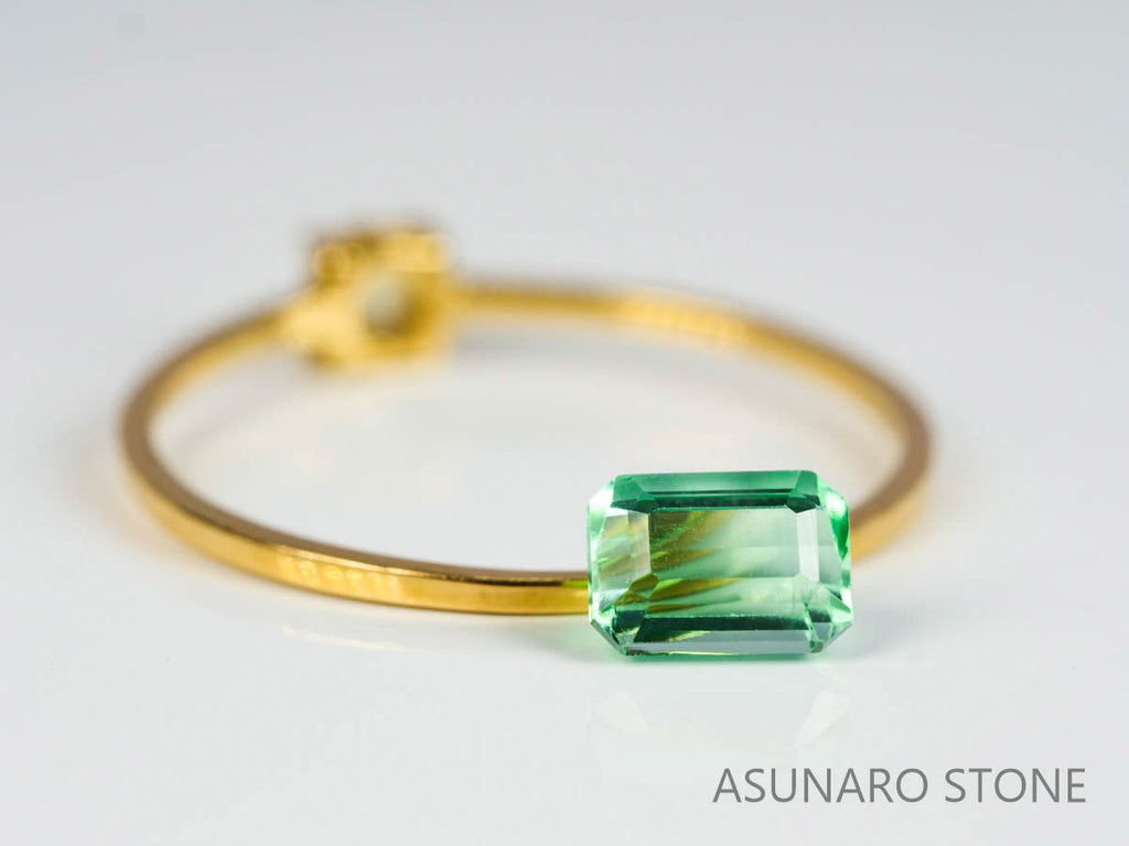 シーフォームトルマリン 　エメラルドカット 　アフガニスタン産  0.62ct　【220617-730】