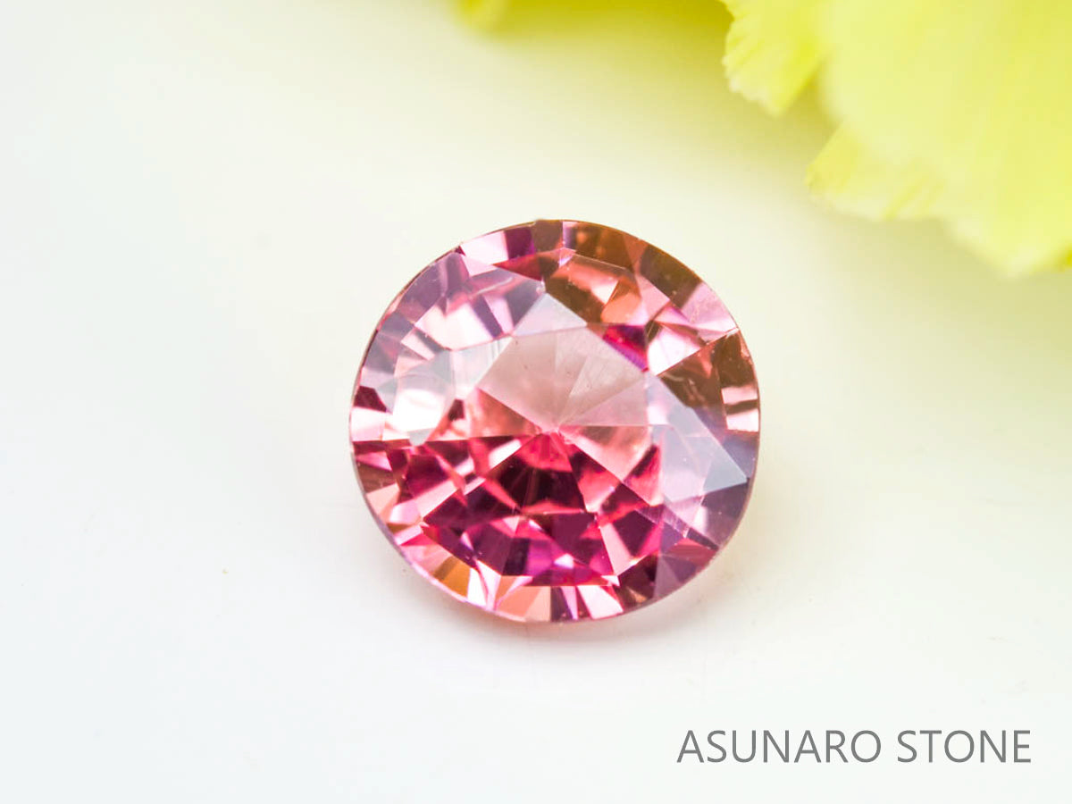 パパラチアサファイア 　ラウンドカット　 スリランカ産　0.50ct　GIA鑑別書付【221203-734】