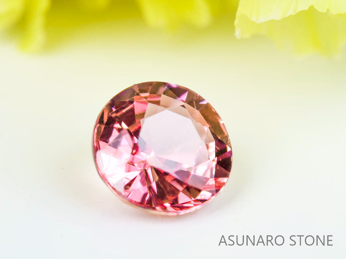 パパラチアサファイア 　ラウンドカット　 スリランカ産　0.50ct　GIA鑑別書付【221203-734】