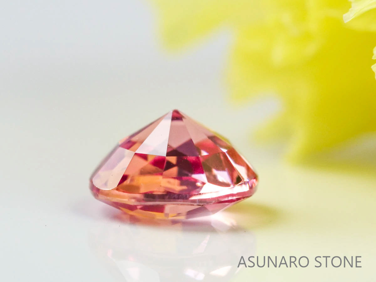 パパラチアサファイア 　ラウンドカット　 スリランカ産　0.50ct　GIA鑑別書付【221203-734】