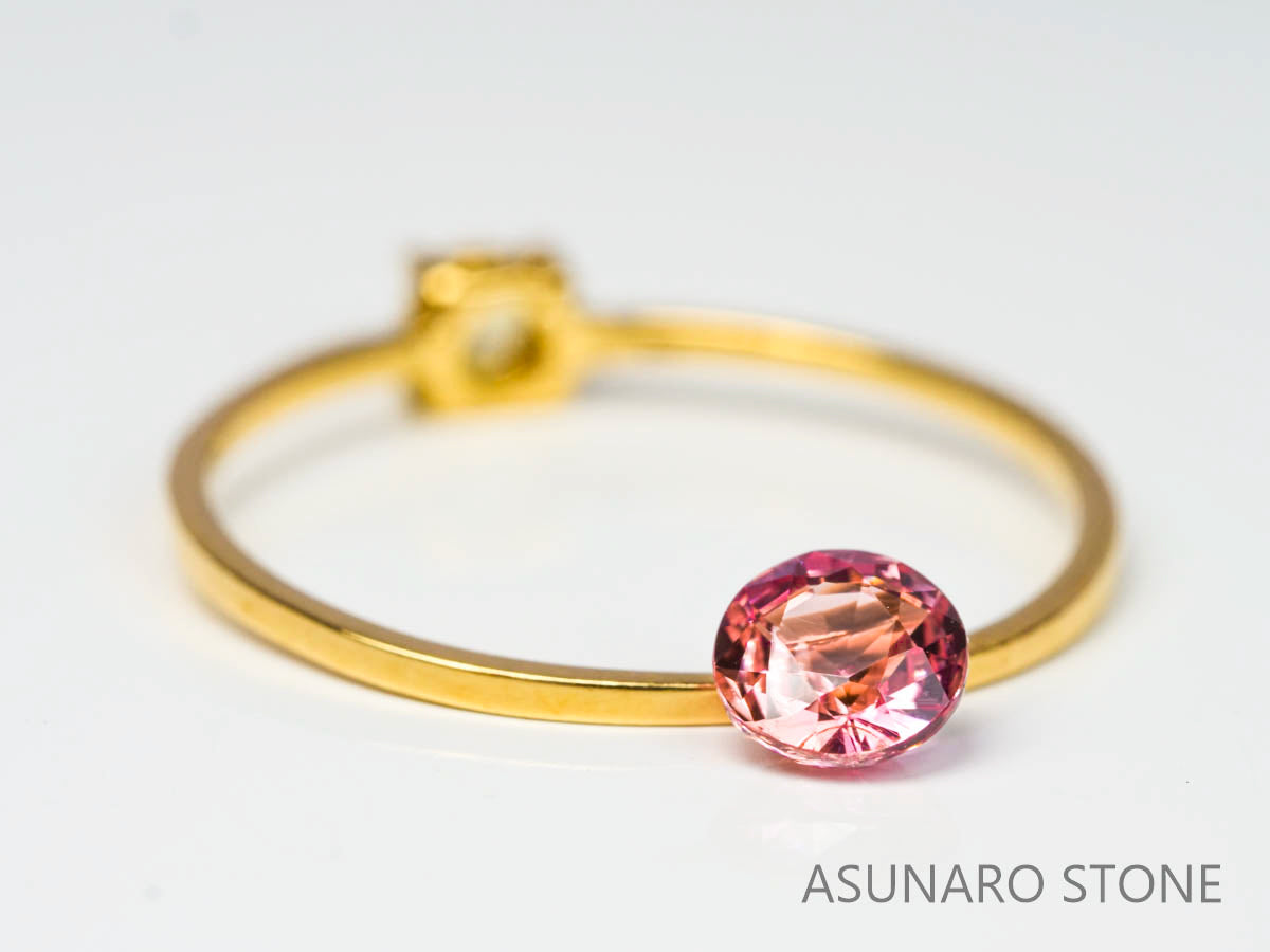 パパラチアサファイア 　ラウンドカット　 スリランカ産　0.50ct　GIA鑑別書付【221203-734】