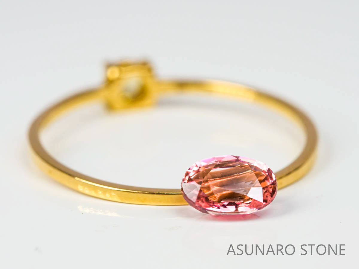 パパラチアサファイア 　オーバルカット　 スリランカ産　0.61ct　GIA鑑別書付【221203-735】