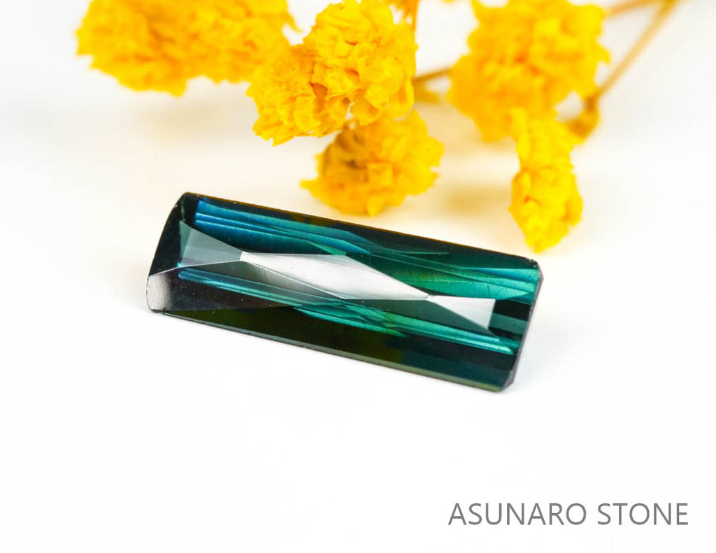 ブルーグリーントルマリン 　クッションカット 　アフガニスタン産  3.67ct　【220627-740】