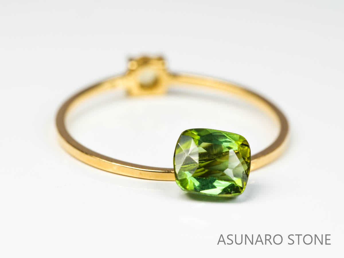 グリーントルマリン 　クッションカット 　アフガニスタン産  0.91ct　【220627-741】