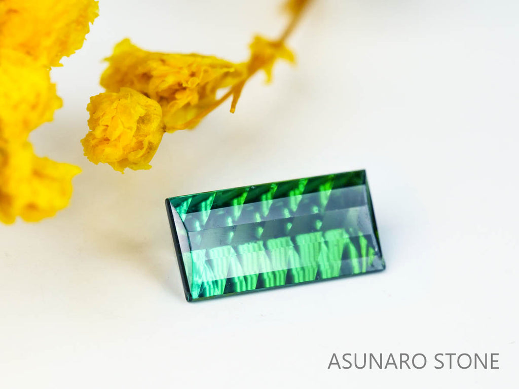 ブルーグリーントルマリン 　スクエアカット 　アフガニスタン産  1.19ct　【220627-743】