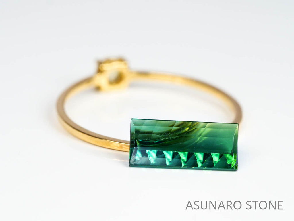 ブルーグリーントルマリン 　スクエアカット 　アフガニスタン産  1.19ct　【220627-743】