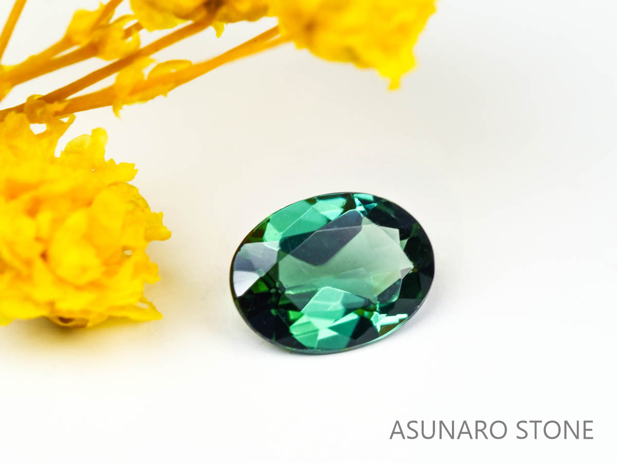 ブルーグリーントルマリン 　オーバルカット 　アフガニスタン産  0.66ct　【220627-747】