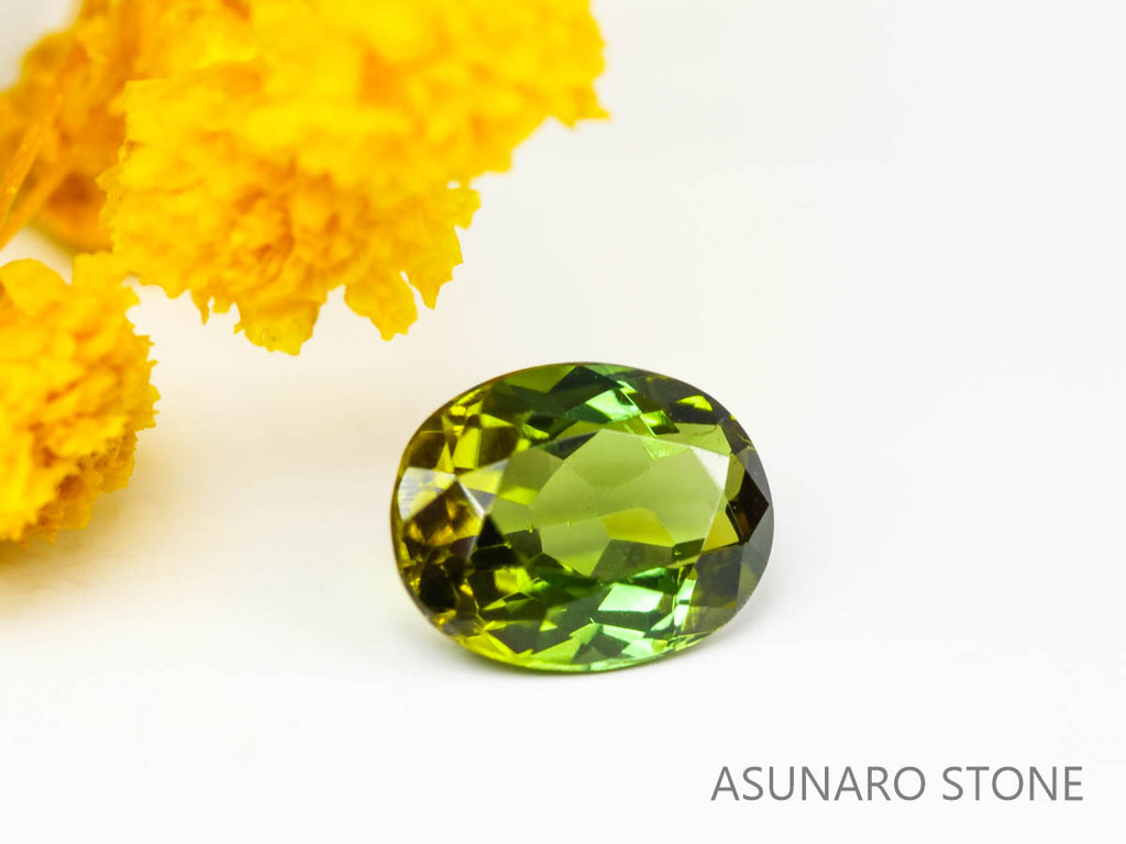 バイカラーグリーントルマリン 　オーバルカット 　アフガニスタン産  1.29ct　【220627-749】