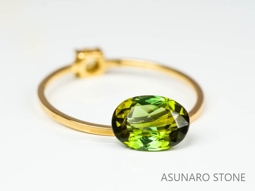 バイカラーグリーントルマリン 　オーバルカット 　アフガニスタン産  1.29ct　【220627-749】