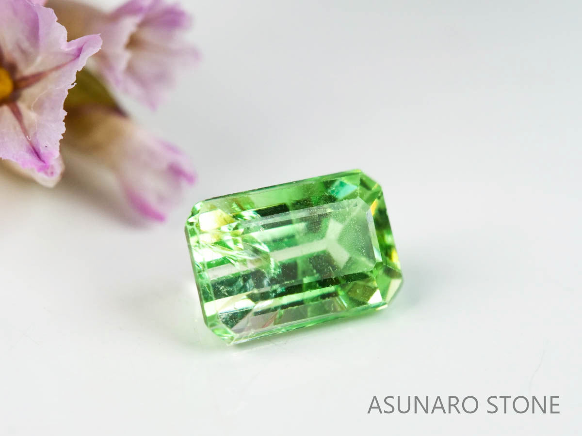 バイカラーガーネット　エメラルドカット　 タンザニア産　0.52ct　【220620-753】