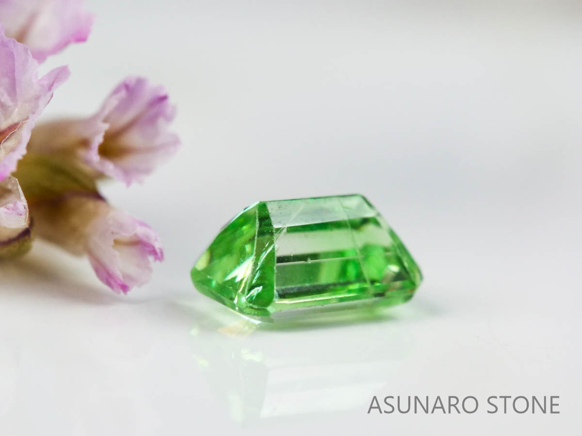 バイカラーガーネット　エメラルドカット　 タンザニア産　0.52ct　【220620-753】