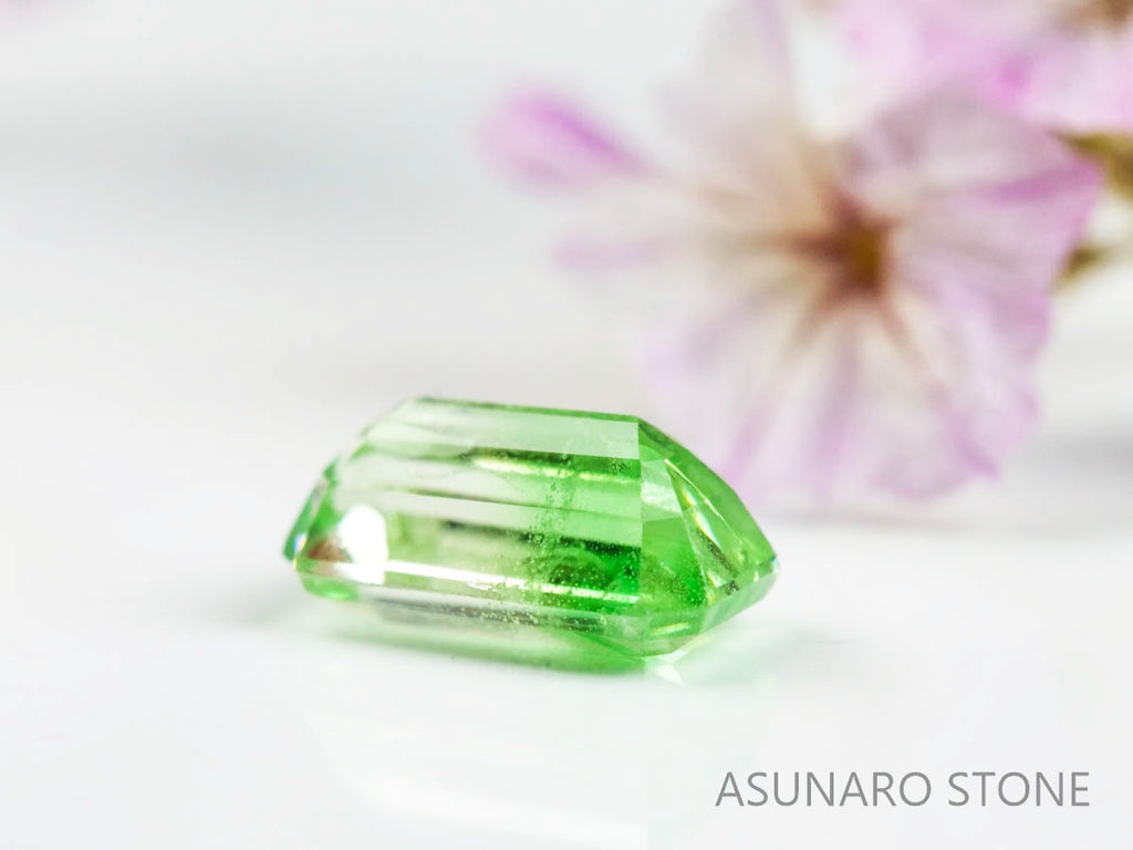 バイカラーガーネット　エメラルドカット　 タンザニア産　0.52ct　【220620-755】