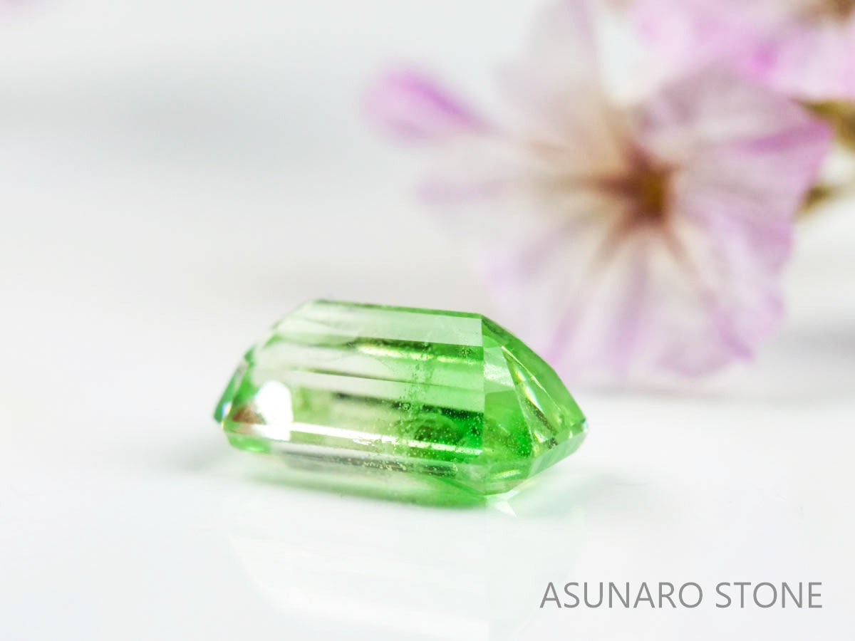 バイカラーガーネット　エメラルドカット　 タンザニア産　0.52ct　【220620-755】