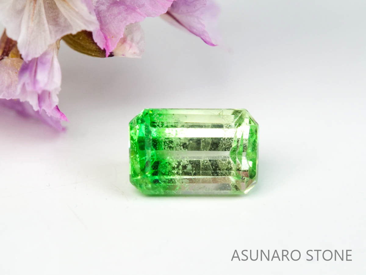 バイカラーガーネット　エメラルドカット　 タンザニア産　0.50ct　【220620-758】