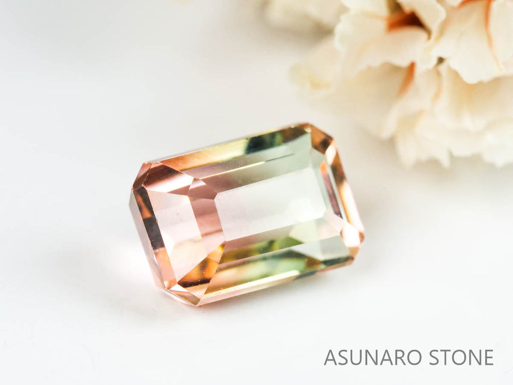 バイカラートルマリン　エメラルドカット　ルワンダ産　　2.35ct【220804-759】