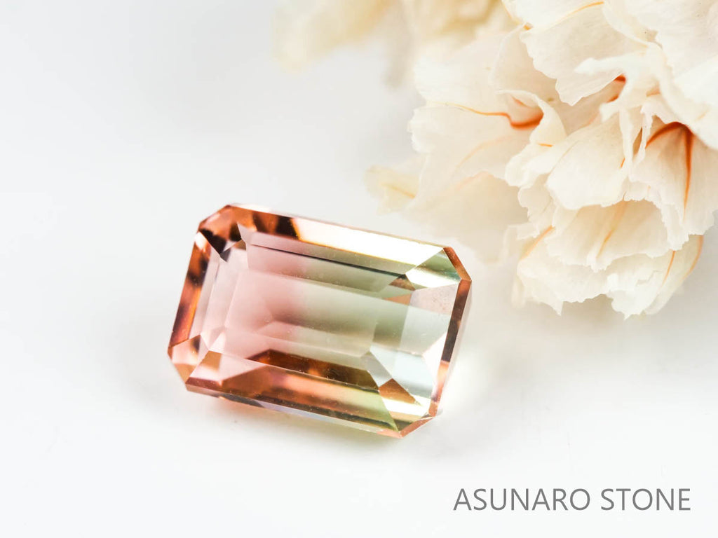 バイカラートルマリン　エメラルドカット　ルワンダ産　　2.35ct【220804-759】