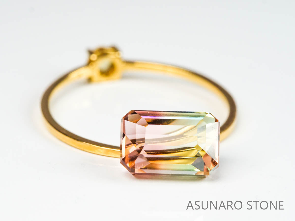 バイカラートルマリン　エメラルドカット　ルワンダ産　　2.35ct【220804-759】