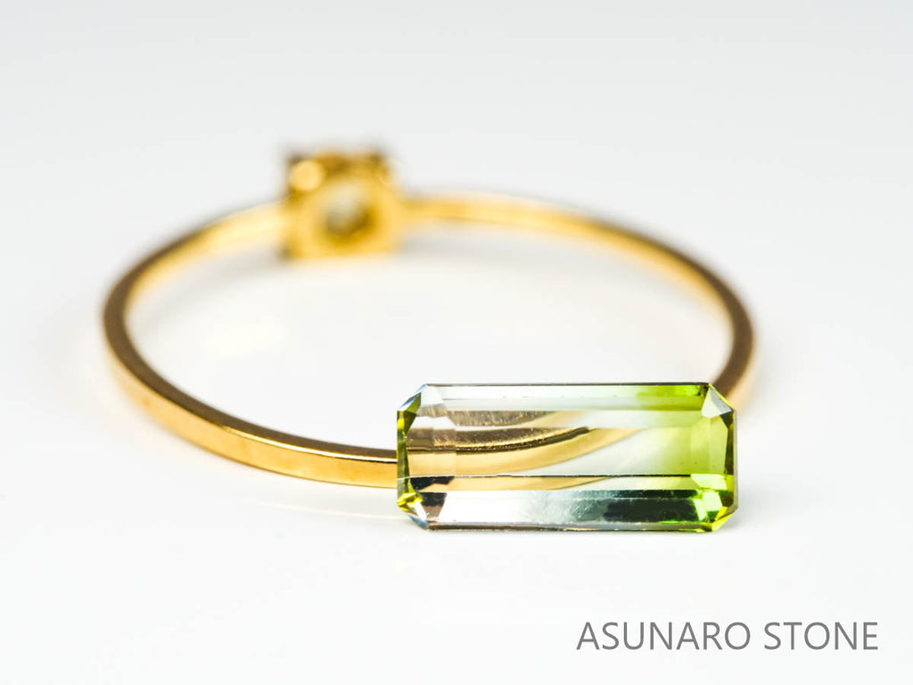 バイカラートルマリン　エメラルドカット　ルワンダ産　　0.95ct【220804-762】