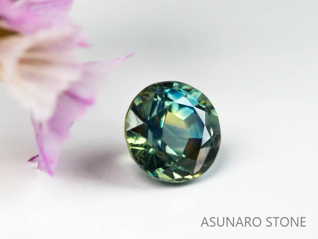 バイカラーサファイア  ラウンドカット　スリランカ産　0.41ct【220621-468】