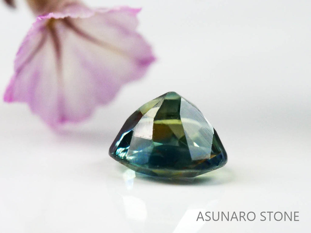 バイカラーサファイア  ラウンドカット　スリランカ産　0.41ct【220621-468】