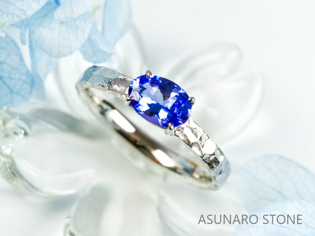 【お仕立て用】空枠番号：3959C-D　約2.7mm幅　槌目加工　リング枠　ダイヤなし【オーダージュエリー用】