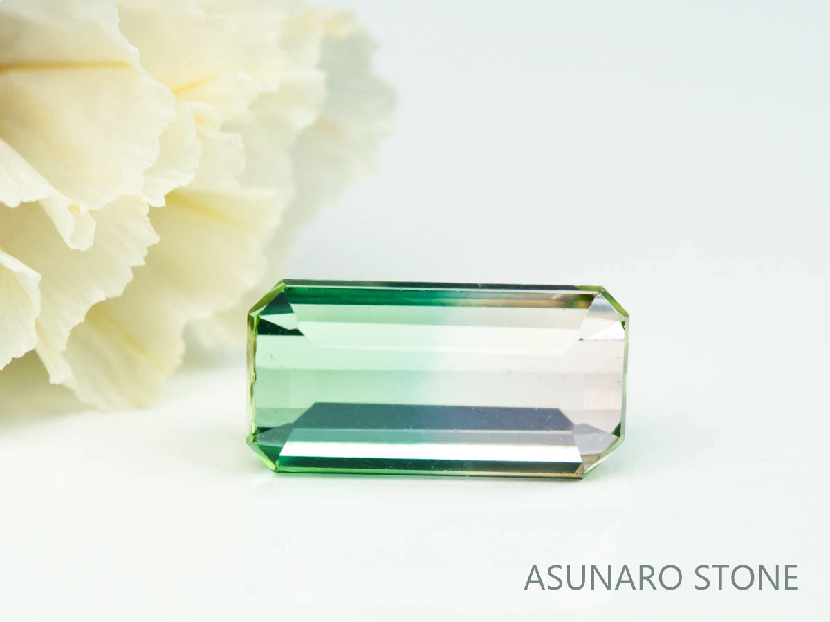 バイカラートルマリン　エメラルドカット　ルワンダ産　　1.18ct【220804-765】