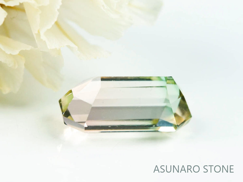 バイカラートルマリン　エメラルドカット　ルワンダ産　　1.41ct【220804-766】