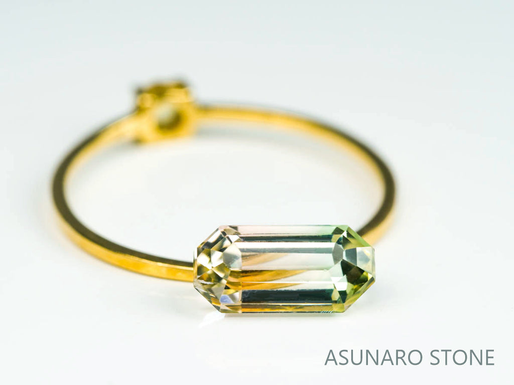 バイカラートルマリン　エメラルドカット　ルワンダ産　　1.41ct【220804-766】