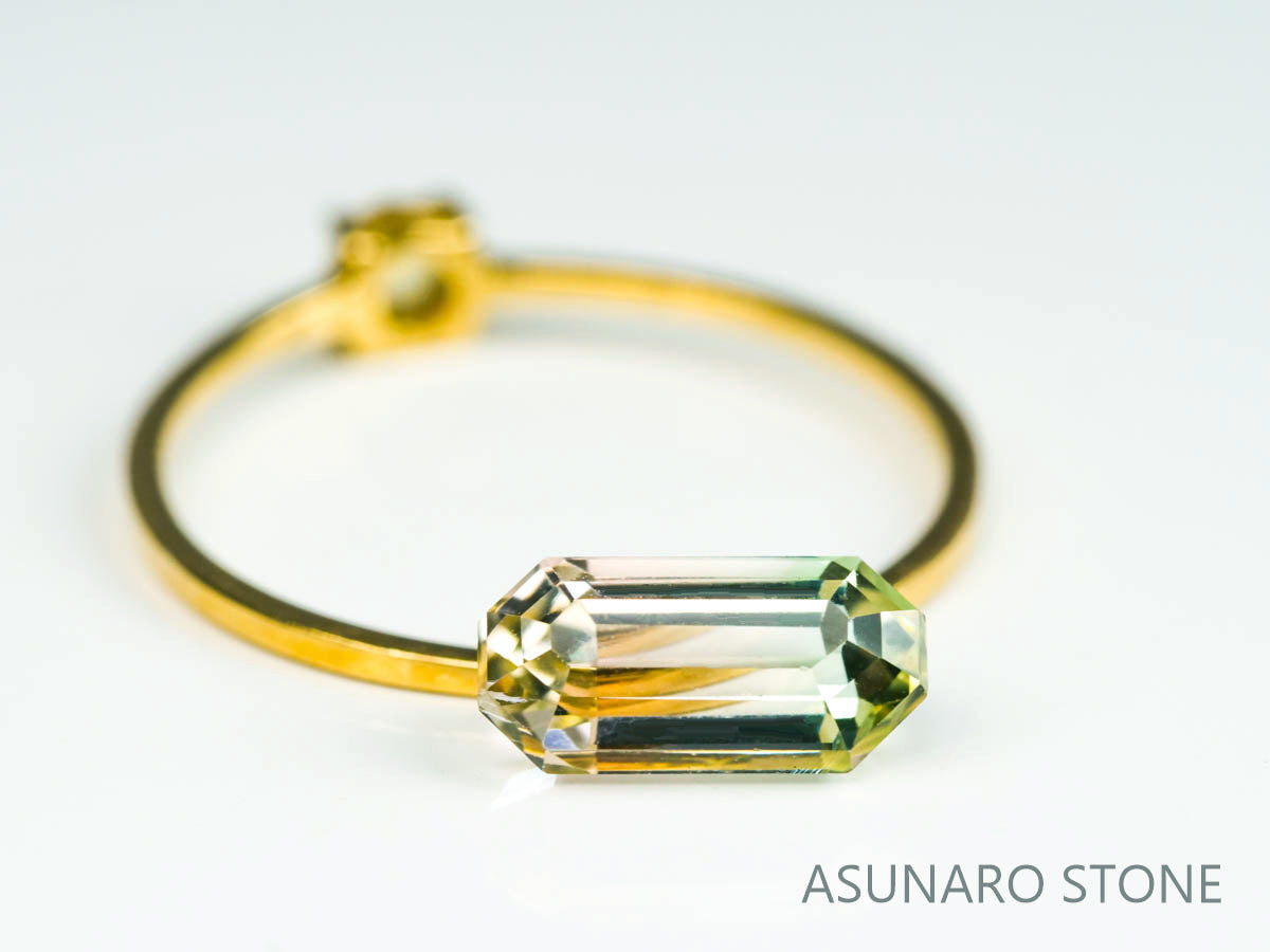 バイカラートルマリン　エメラルドカット　ルワンダ産　　1.41ct【220804-766】