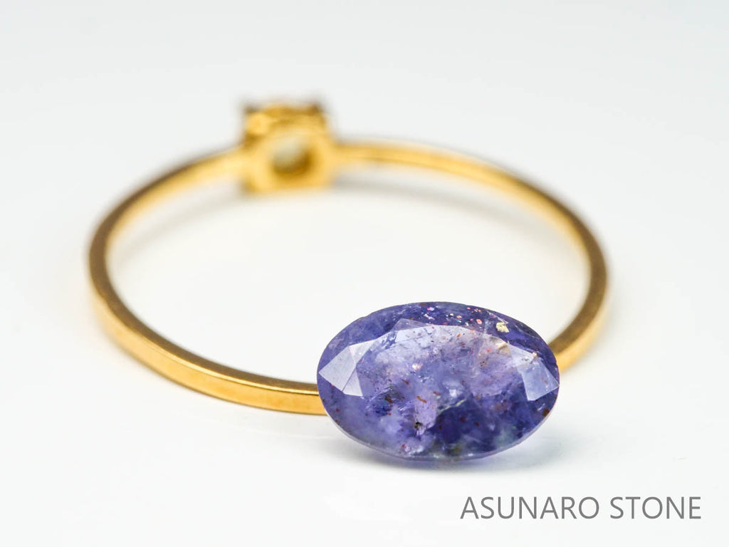 ブラッドショットアイオライト　オーバルカット 　インド産　　0.91ct【220728-994】