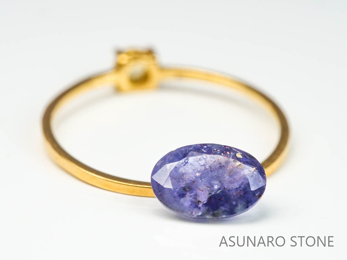 ブラッドショットアイオライト　オーバルカット 　インド産　　0.91ct【220728-994】