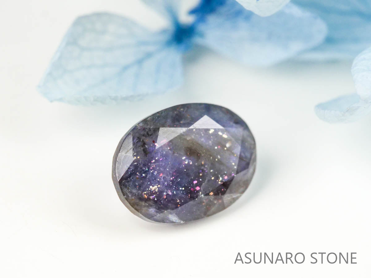 ブラッドショットアイオライト　オーバルカット 　インド産　　1.38ct【220728-1001】