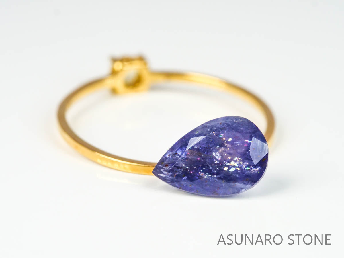 ブラッドショットアイオライト　ペアシェイプ 　インド産　　1.33ct【220728-1002】