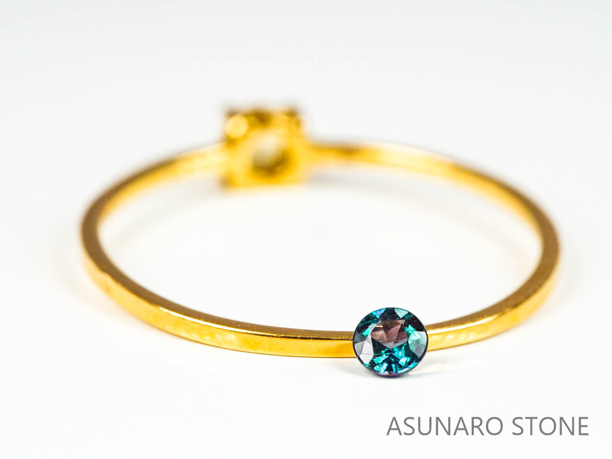 アレキサンドライト　ラウンドカット　 ブラジル産　0.09ct【220801-1010】