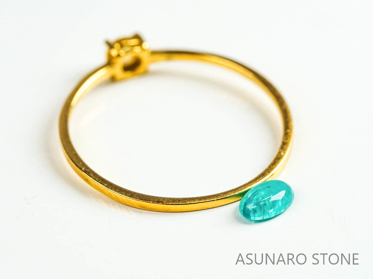 パライバトルマリン　カボション　ブラジル産　0.20ct   【220727-1018】